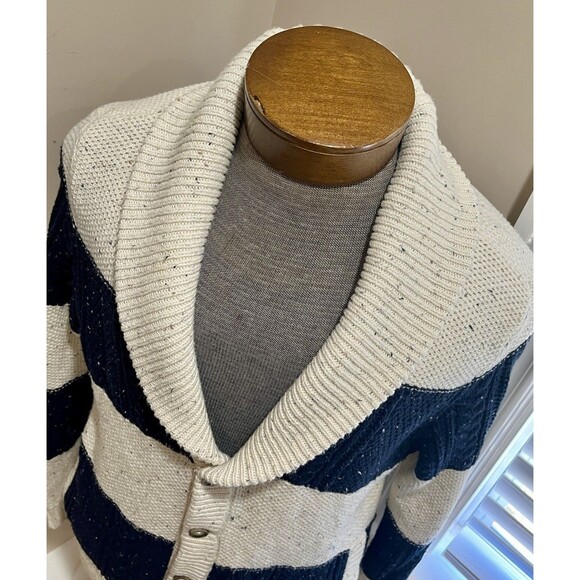 CPO Provisions Shipmen Supply Mens Shawl Collar Cardigan Fisherman Sweater Sz M - Picture 2 of 12